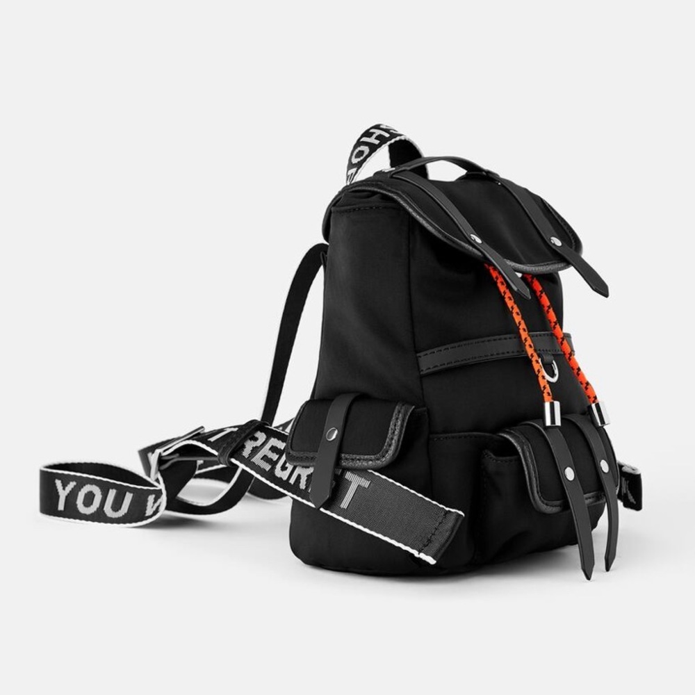 Zara nylon mini backpack